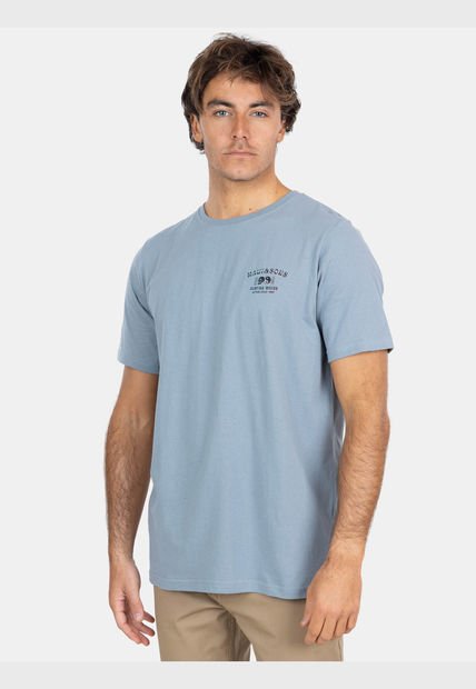 Polera MC Surfing Waves Tees Gris Hombre Maui And Sons