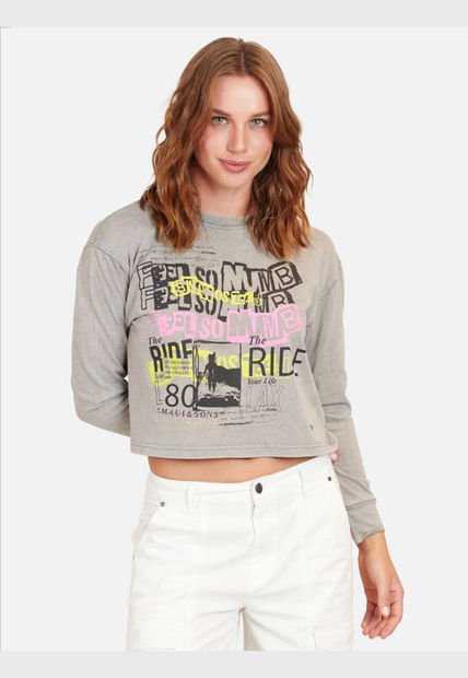 Polera Feel Mujer Gris Maui And Sons