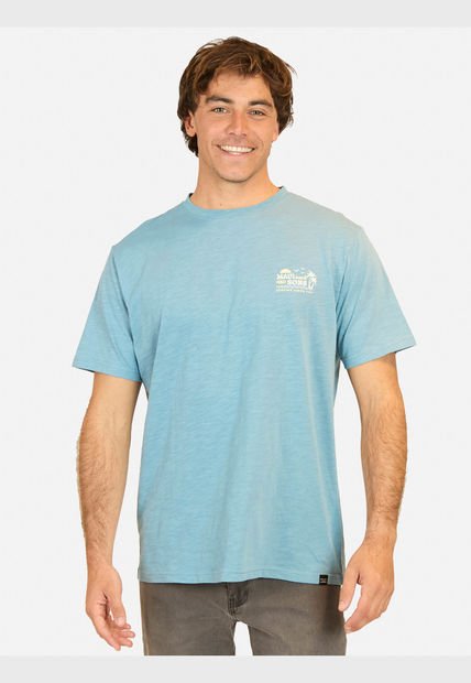 Polera MC Surfing Since  Azul Hombre Maui And Sons