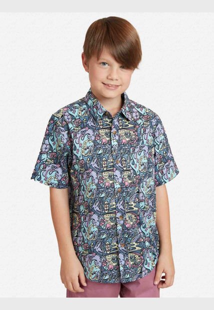 Camisa Comics Shirt Niño Multicolor Maui And Sons