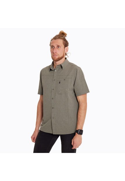 Camisa Hombre Petteril Verde Oliva Merrell