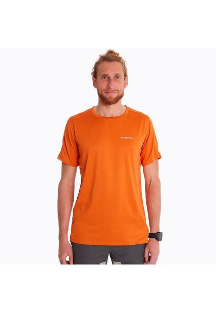 Polera Hombre Sport Blue Naranjo Merrell