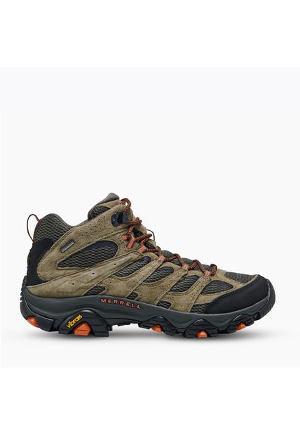 Botín Impermeable Hombre Moab 3 Mid GTX Oliva Merrell