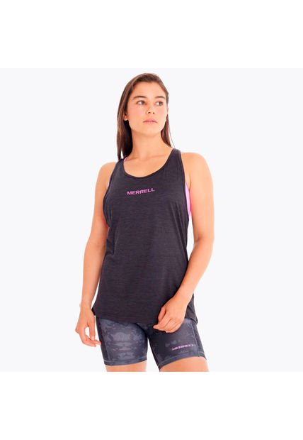 Polera Mujer Trail Running Edic Skyfire Negro Merrell