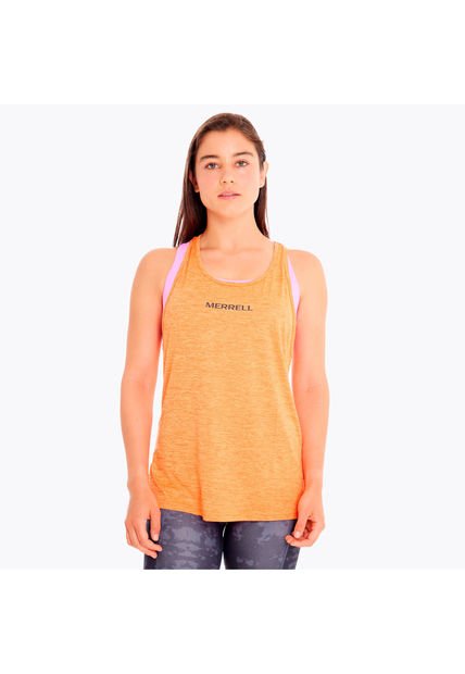 Polera Mujer Trail Running Edic Skyfire Naranjo Merrell