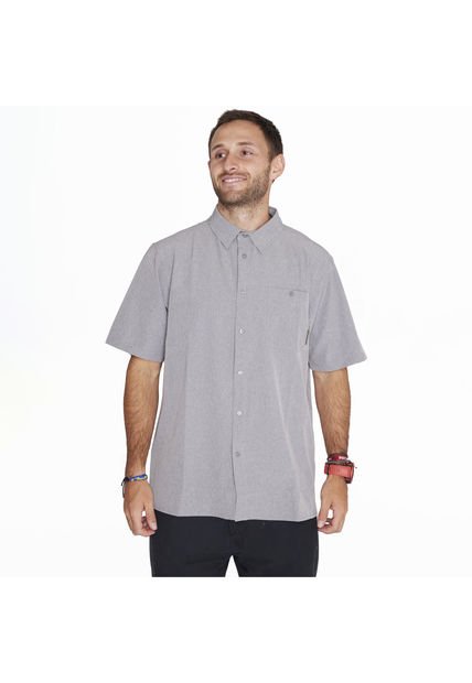 Camisa M/C Sport Shirt Short Sl Gris Hombre Merrell