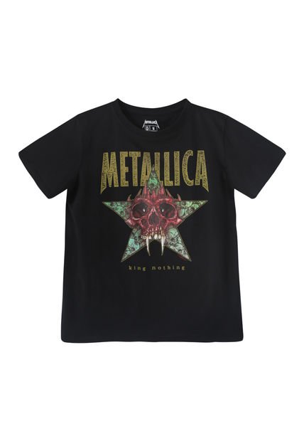 Polera Mujer Star Negro Metallica