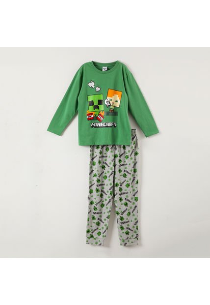 Pijama Niño Tnt Creeper Verde Minecraft