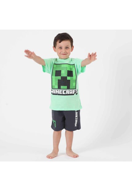 Short Niño Logo Acero Minecraft