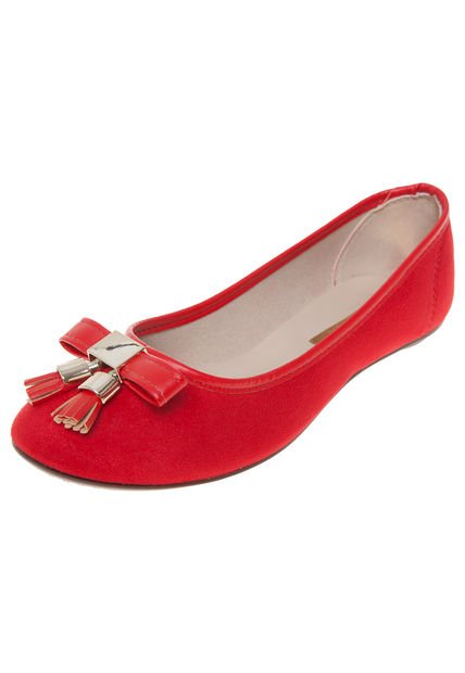 Ballerina Camurca Flex Rojo Moleca