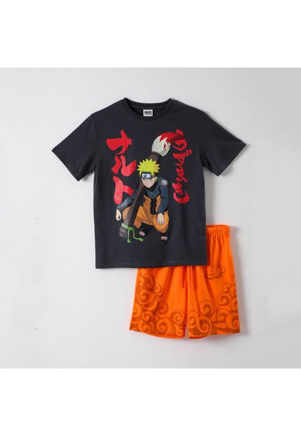 Pijama Corto Niño Uzumaki Gris Naruto