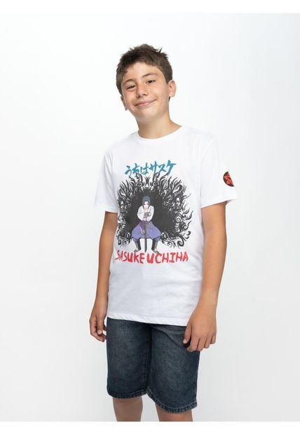 Polera Niño Sasuke Blanco Naruto