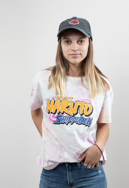 Polera Mujer Tie Dye Gris Naruto