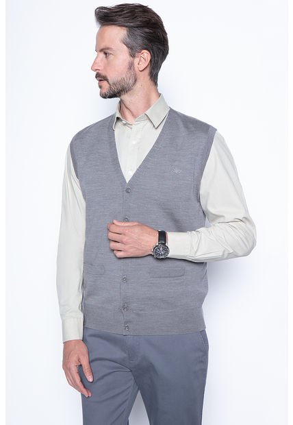 Chaleco Genova Gris New Man