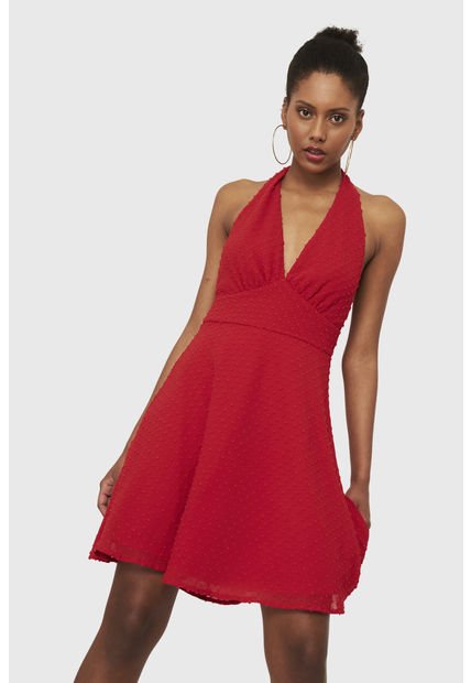 Vestido Escote V Profundo Rojo Nicopoly Compra Ahora Dafiti Chile