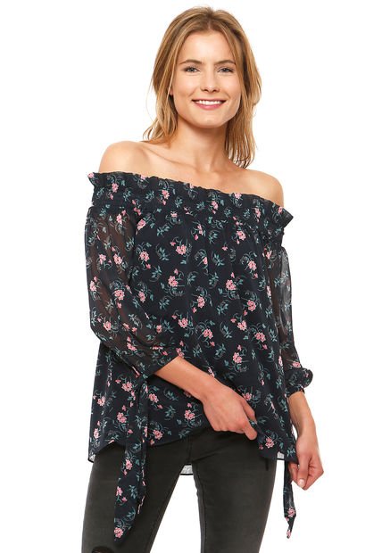 Blusa Azul Nicopoly - Calce Holgado