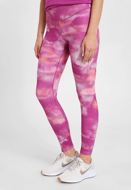 Calza Nike DF ONE HR 7/8 TIGHT AOP2 Rosa - Calce Ajustado