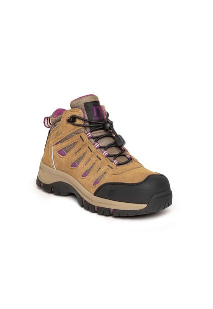 Zapato De Seguridad EDNA CT Beige Morado Mujer Norseg