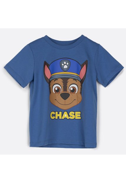 Polera Manga Corta Niño Azul Paw Patrol