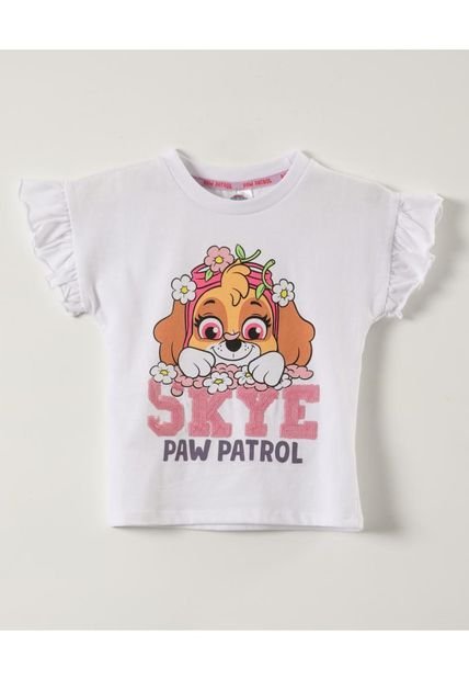 Polera Manga Corta Niña Skye Blanco Paw Patrol