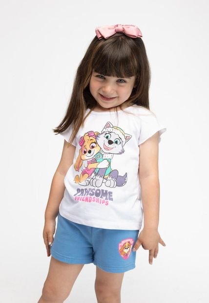 Short Niña Mini Print Azul Paw Patrol