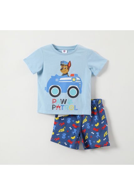 Pijama Corto Niño Auto Celeste Paw Patrol