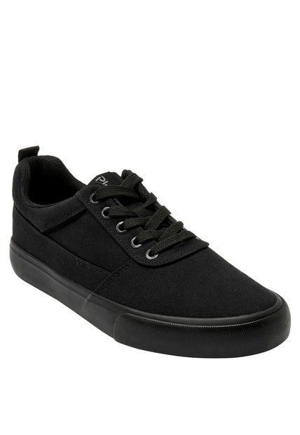 Zapatilla Escolar Unisex Negro Pluma