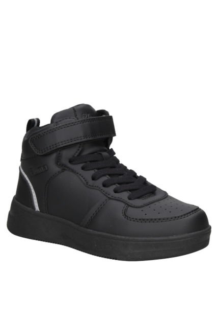 Zapatilla Escolar Unisex Negro Pluma