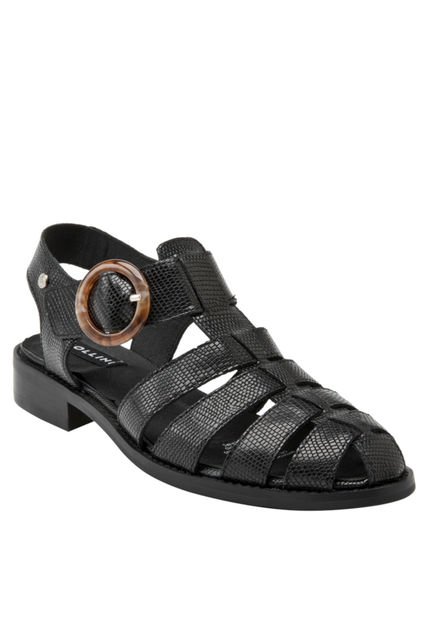 Sandalia Casual Negro Pollini