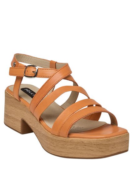 Sandalia Casual Naranja Pollini