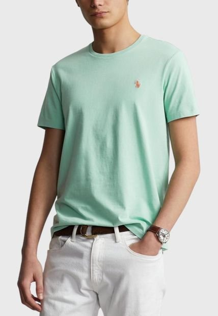 Polera Custom Slim Crewneck Verde Polo Ralph Lauren