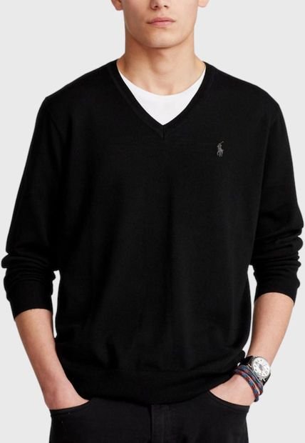 Sweater Slim Washable Merino Negro Polo Ralph Lauren - Compra Ahora |  Dafiti Chile