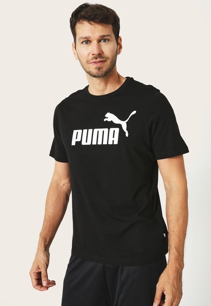 Polera Puma ESS Logo Tie Negro - Calce Regular