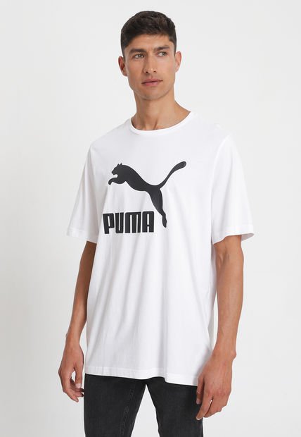 Polera Puma Classics Logo Tee Blanco - Calce Regular