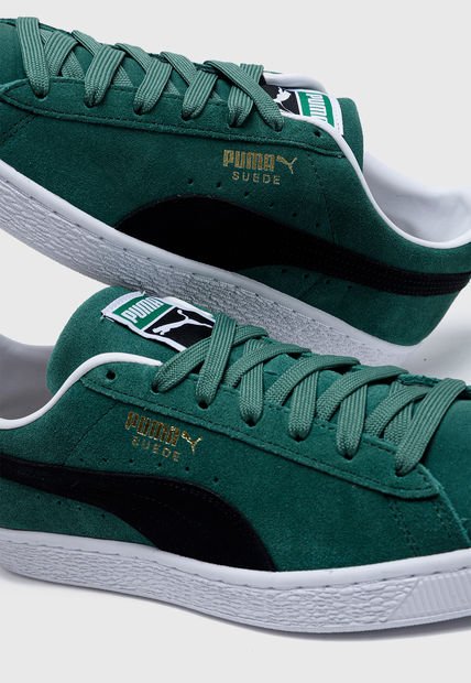 Puma classic suede green best sale