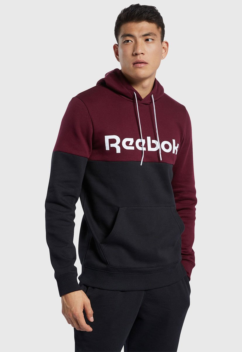 Polerón Reebok Te Ll Oth Hoodie Burdeo Negro Calce Regular Compra Ahora Dafiti Chile