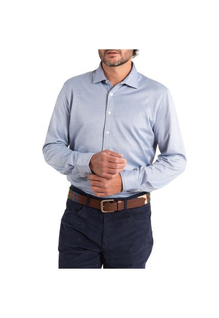 Camisa Hombre Soft Celeste Rockford