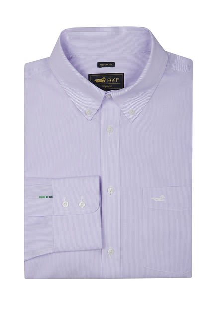 Camisa Libre De Arrugas Lila WF Hombre Rockford