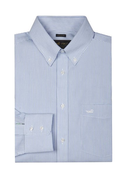 Camisa Libre De Arrugas Azul Marino WF Hombre Rockford