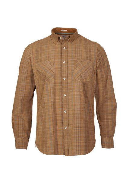 Camisa Algodón Orgánico Hombre Tartancrd Beige Rockford