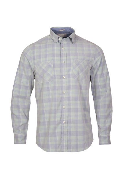 Camisa Algodón Orgánic Hombre Tartancord Verde Rockford