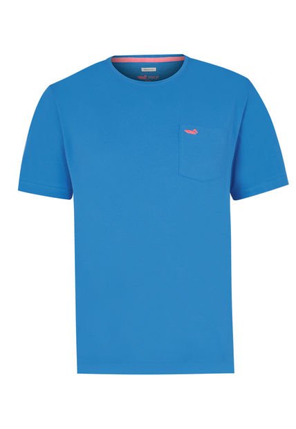 Polera Algodón Orgánico Azul Mar Basic Hombre Rockford