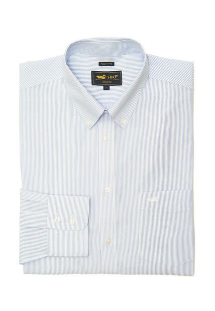 Camisa Libre De Arrugas Hombre WF Azul Rockford