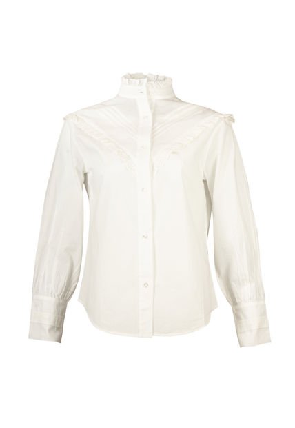 Blusa Algodón Orgánico Mujer Aitana Blanco Rockford