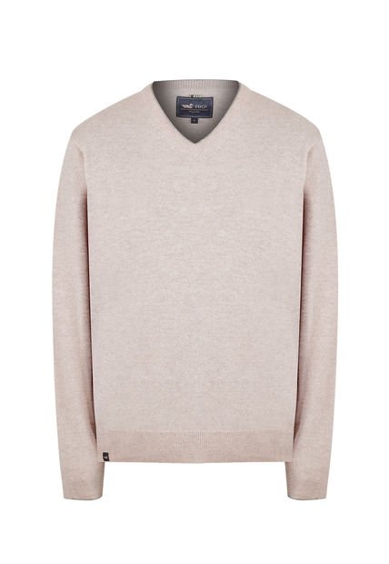 Sweater Cashmere Hombre Cash V Café Rockford