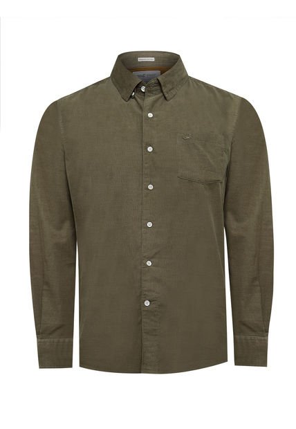 Camisa Algodón Orgánico Hombre Corduroy Verde Rockford