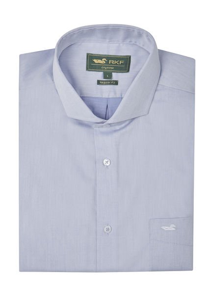 Camisa Cuello Ita Celeste E.Lifesolid Hombre Rockford