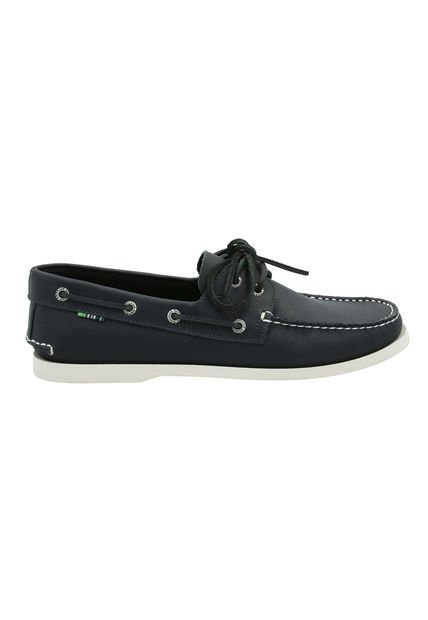 Mocasín Cuero Hombre Boat Azul Rockford