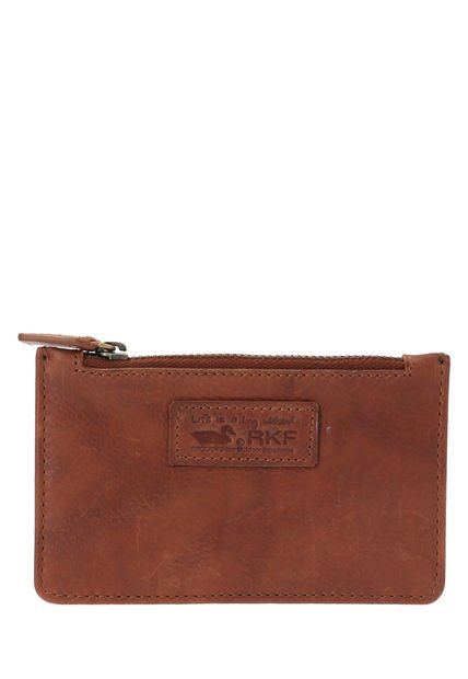 Billetera Cuero Café Aq Andrew Cardzip Unisex Rockford