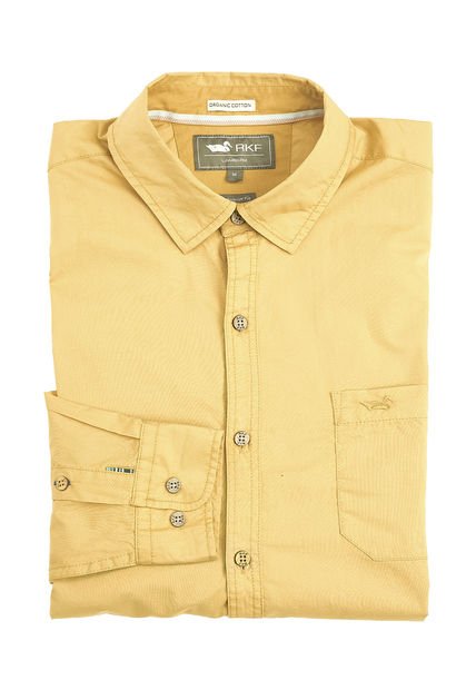 Camisa Algodón Orgánic Galiton Amarillo Hombre Rockford